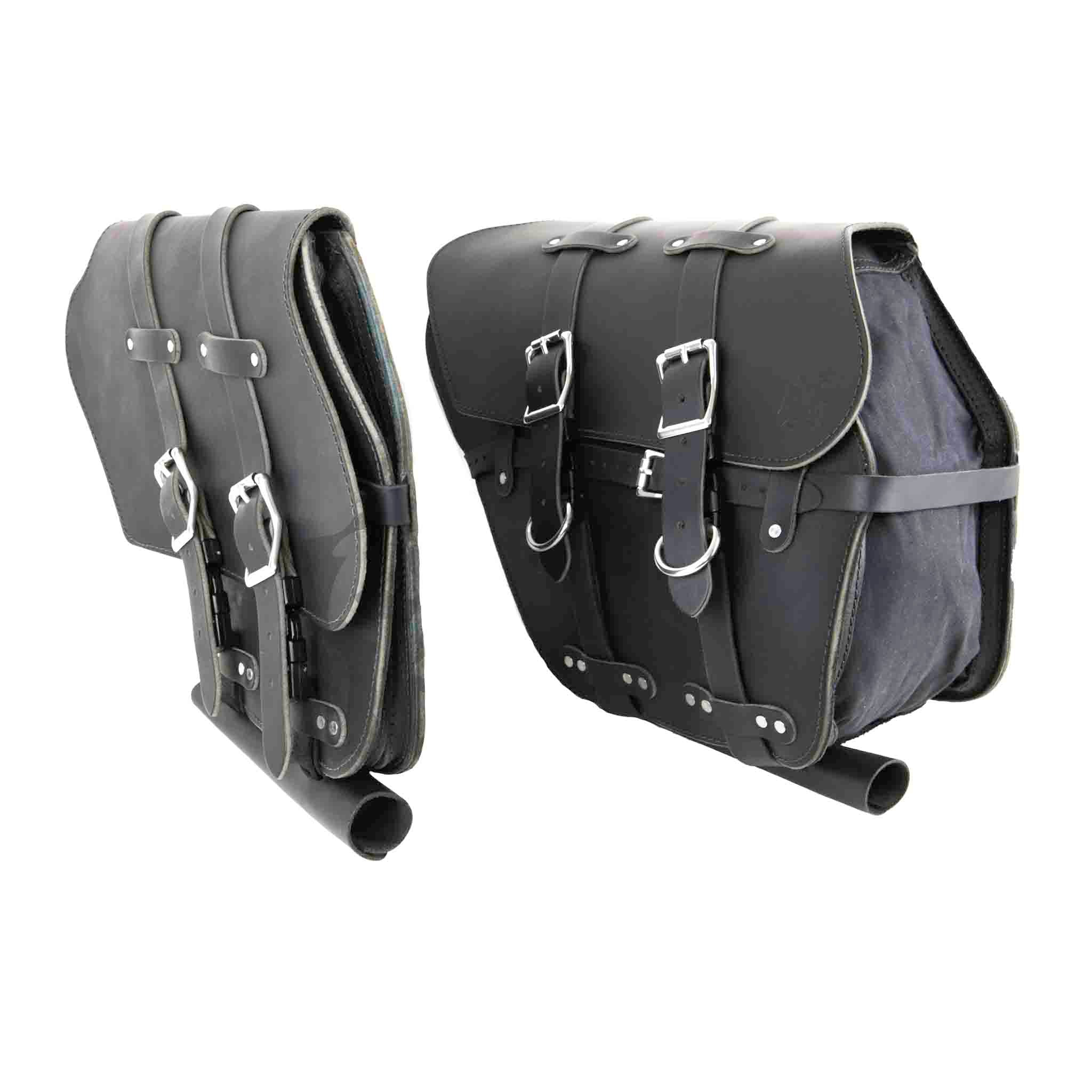 Upgrade your Harley-Davidson® Dyna with the DL01WC Expandable Left Side Saddlebag. Hand crafted in USA with premium water buffalo leather, waxed canvas and stainless steel hardware. Durable and stylish, it's the perfect fit for your motorcycle.