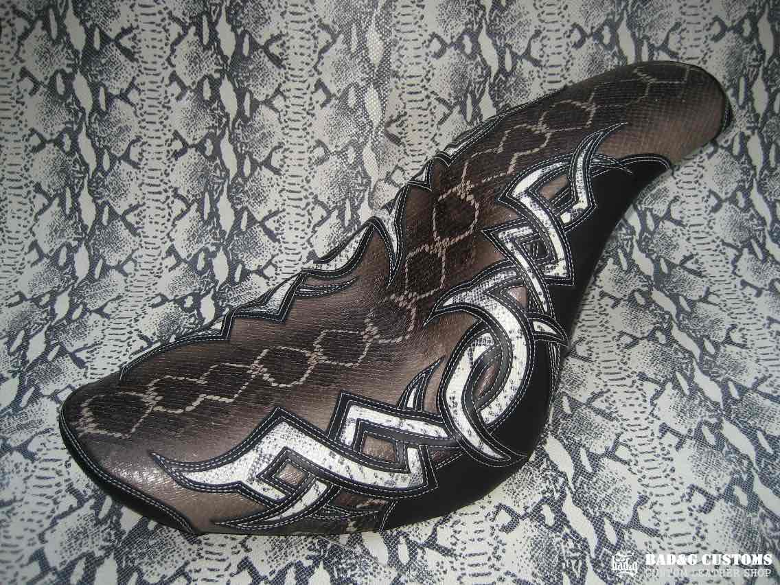 Harley-Davidson Softail Brown Tribal Custom Seat