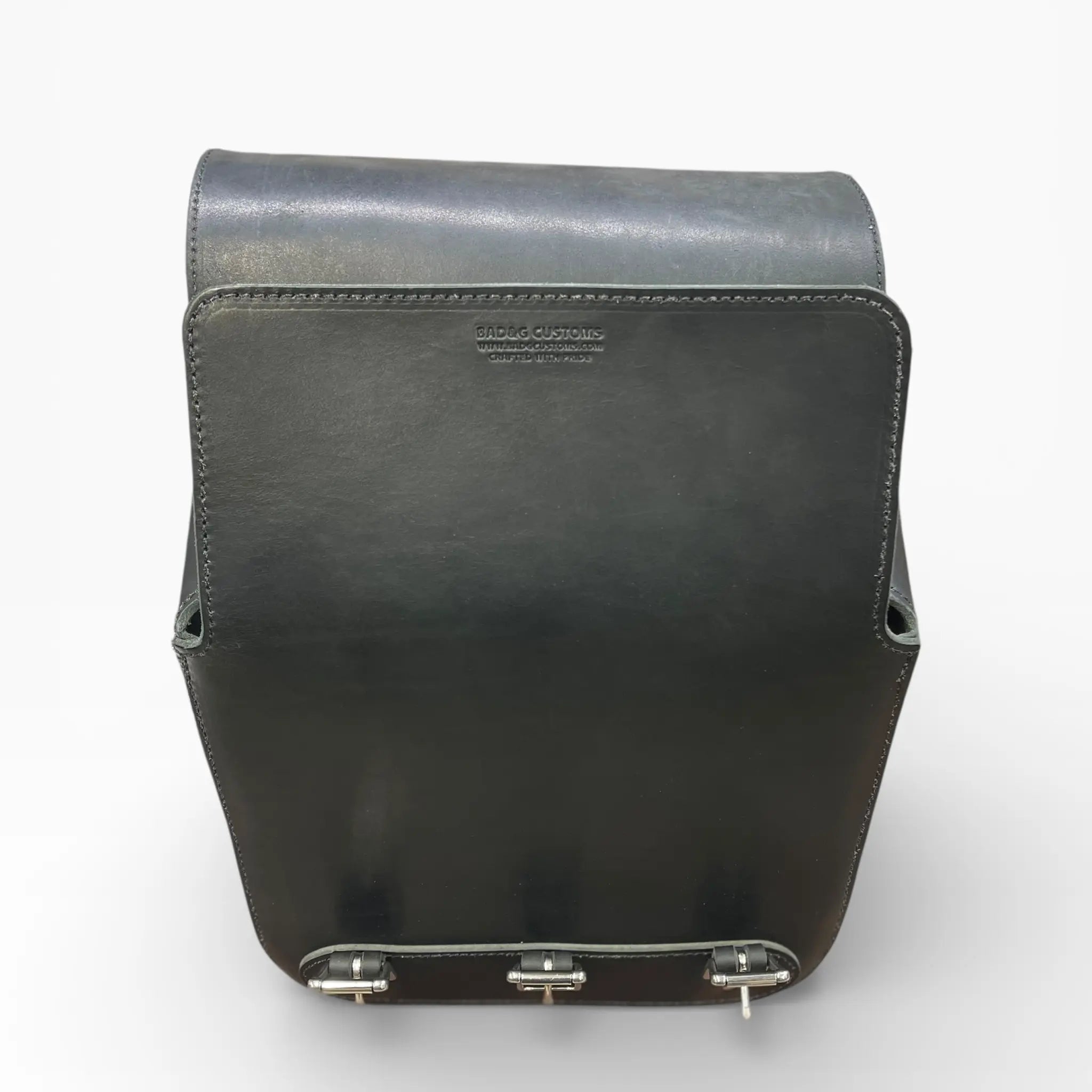 Universal Heavy Duty Leather Saddlebag - US02S (Solo Bag)